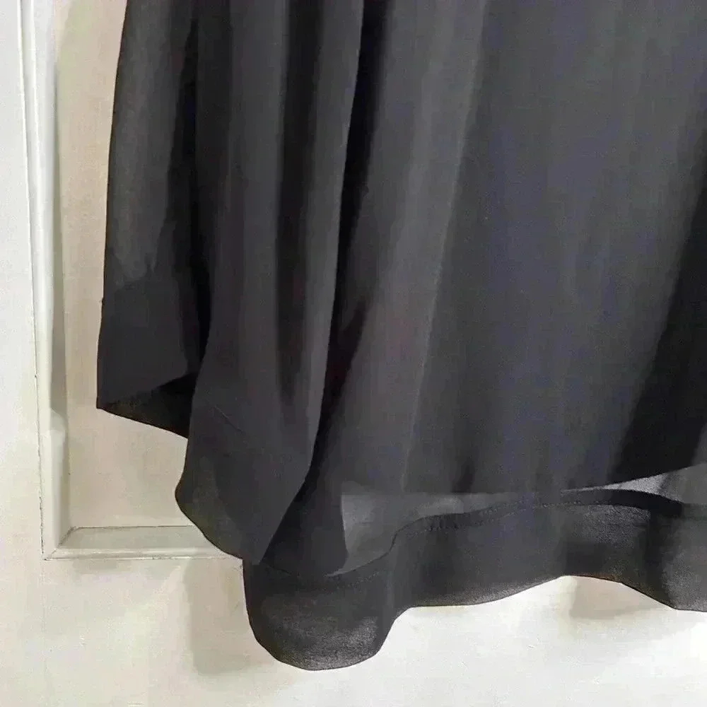 Zara Black V Neck Sweater  with Transparent Sleeves Size M - Picture 7 of 8